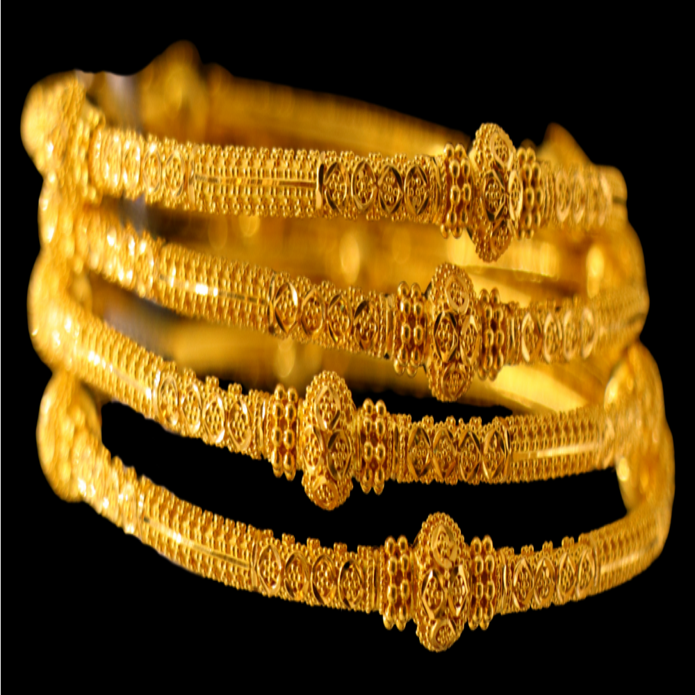 22K Gold Bangle Set (M)